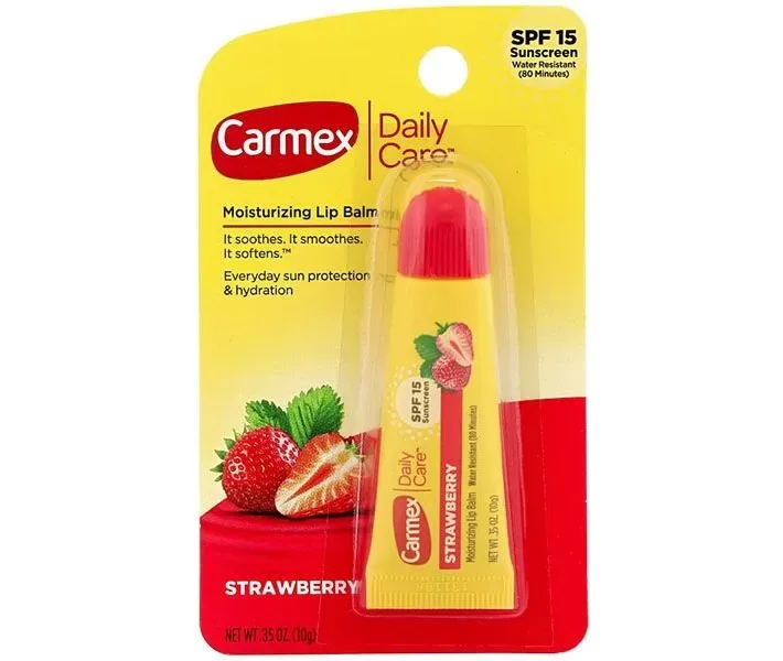 Carmex Daily Care Lip Balm SPF 15 Strawberry Tube Carmex Daily Care Lip Balm SPF 15 Strawberry Tube 10 г (83078010188)