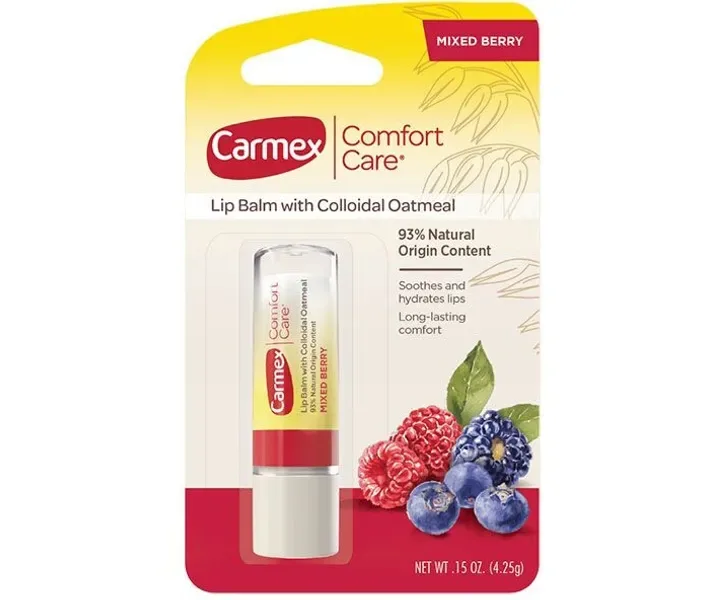 Бальзам для губ Carmex c экстрактом овсянки и ароматом ягод в стике Carmex Comfort Care Oatmeal Lip Balm Mixed Berry Stick 4.25 г (83078007164)