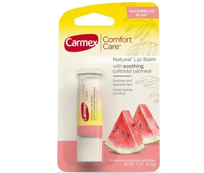 Бальзам для губ Carmex c экстрактом овсянки и ароматом арбуза в стике Carmex Comfort Care Oatmeal Lip Balm Watermelon Blast Stick 4.25 г (83078007942)