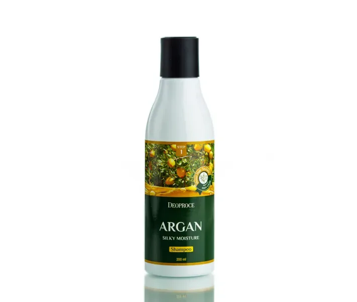 Очищаючий шампунь для волосся з аргановим маслом Deoproce Argan Silky Moisture Shampoo 200