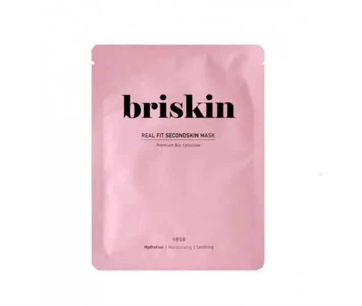 Маска Зволожуюча З Мінеральних Комплексом Briskin Real Fit Second Skin Mask Moisture Concentration (світло-рожева)