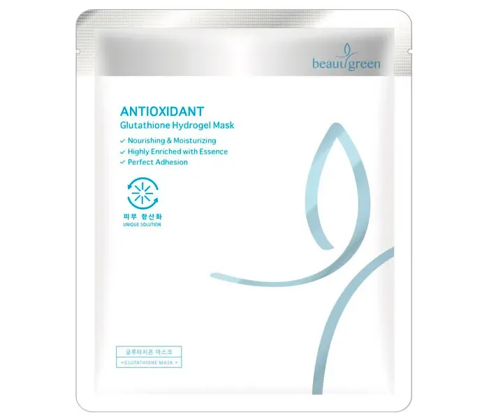 Антиоксидантна Гідрогелева Маска З глутатіону, 30мл. BeauuGreen Antioxidant Glutathione Hydrogel Mask