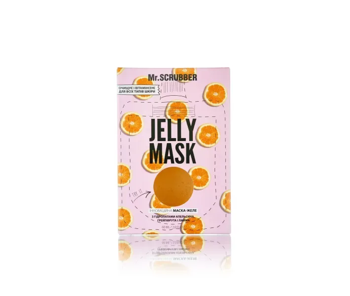 Гелева маска для обличчя mr. Scrubber Jelly Mask з гідролатамі грейпфрута, апельсина і лайма 60 мл