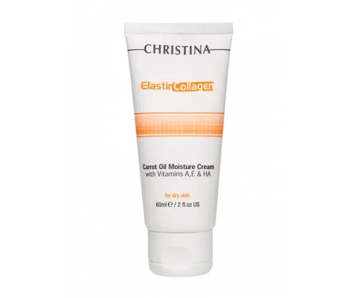 Зволожувальний крем для сухої шкіри Christina Elastin Collagen Carrot Oil Moisture Cream With Vitamins A, E & HA 60 мл