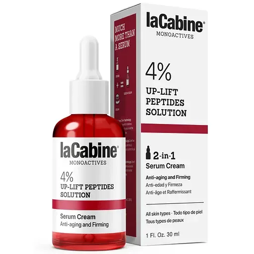 Антивікова крем-сироватка La Cabine 4% Up-Lift Peptides 2in1 для пружності та еластичності шкіри обличчя 30 мл