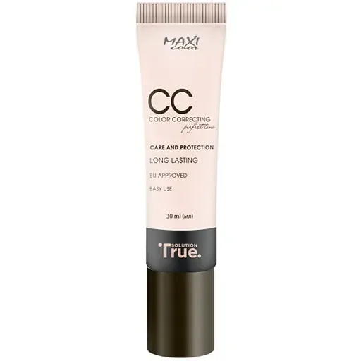Тональний крем Maxi Color True Solution Color Correcting тон 02 рожевий беж 30 мл