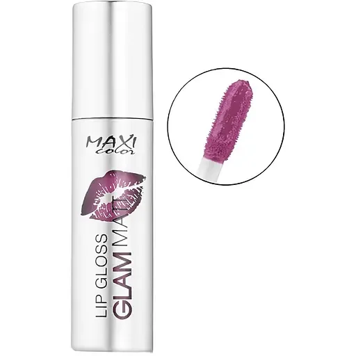 Рідка матова помада Maxi Color Lip Gloss Glam Matt відтінок 06 (Витримане бордо) 4.5 мл