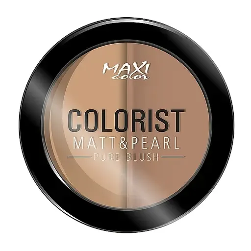 Рум'яна компактні Maxi Color Colorist Matt & Pearl Pure Blush тон 01 ніжний персик 6 г