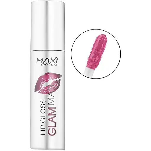 Рідка матова помада Maxi Color Lip Gloss Glam Matt відтінок 02 (Шовкова вишня) 4.5 мл