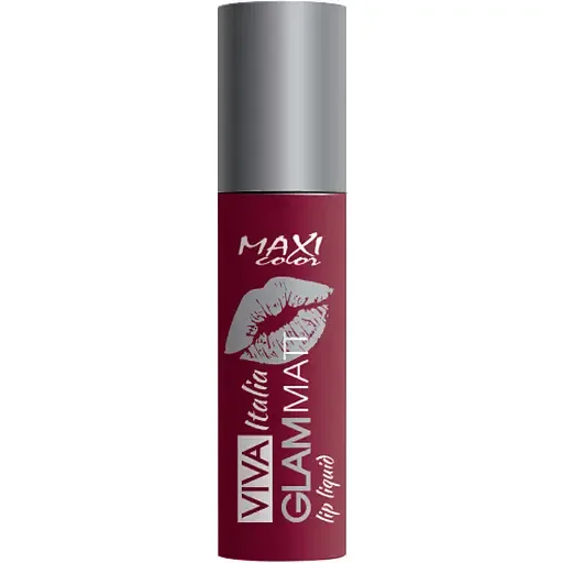 Рідка матова помада Maxi Color Viva liquid Glam Matt відтінок 08 (Шоко-ягода) 5 г