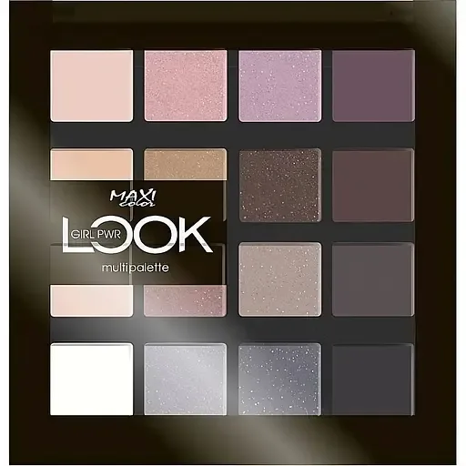 Палетка тіней для повік Maxi Color Look Girl Pwr Multipalette 16 відтінків 16 г