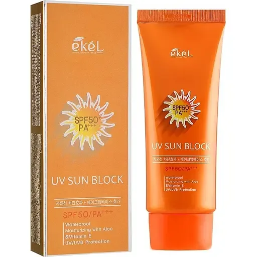 Сонцезахисний крем + основа під макіяж Ekel SPF 50/PA+++ 70 мл