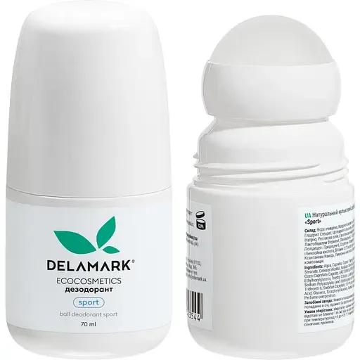Натуральний кульковий дезодорант DeLaMark Sport 70 мл
