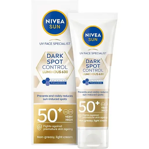Сонцезахисний крем для обличчя NIVEA SUN Luminous630 контроль пігментації SPF 50+ 40 мл