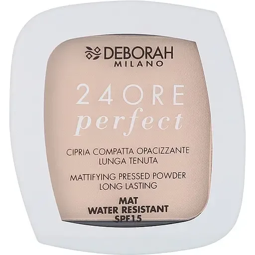 Пудра компактна для обличчя Deborah 24Ore Perfect SPF15 Стійка матуюча відтінок 04 Beige 9 г