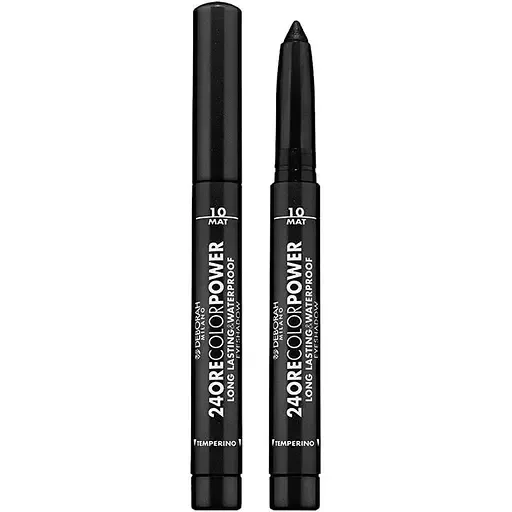 Тіні-олівець для повік Deborah Milano 24 Ore Color Power тон 10 (Mat Black) 1.4 г