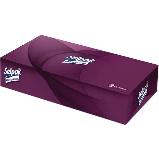 Серветки для обличчя Selpak Pro Extra в картонному боксі 80 шт.