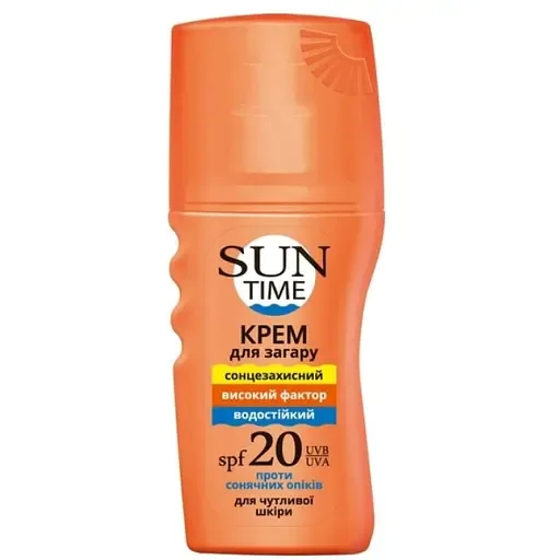 Крем для засмаги Біокон Sun Time SPF 20 для чутливої шкіри 150 мл