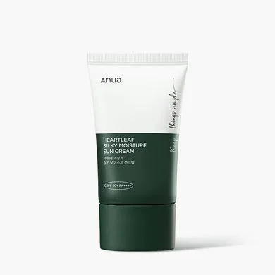 Anua Heartleaf Silky Moisture Sun Cream – сонцезахисний крем з хауттюйнією серцевидною SPF50+ PA++++ (УЦІНКА: термін придатності до 07.06.2027) 50 мл