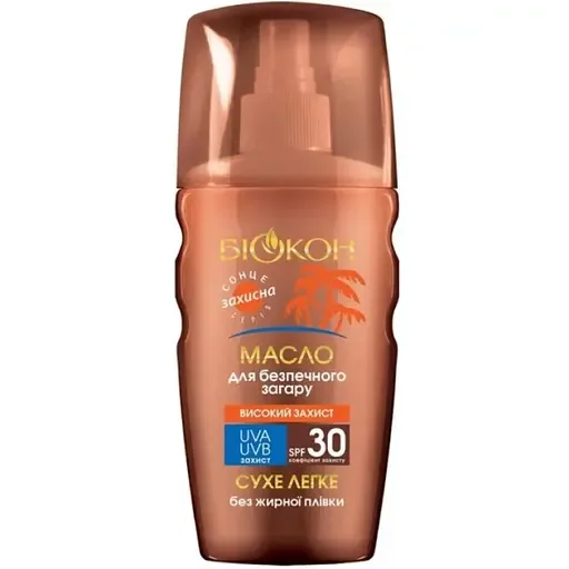 Олія для безпечної засмаги Біокон SPF 30 Високий захист 160 мл