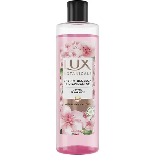 Гель для душу Lux Botanicals Цвіт вишні та Ніацінамід 480 мл
