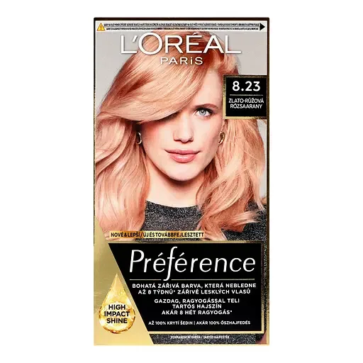 Стійка фарба для волосся L'Oreal Paris Preference 8.23 Santorini Medium Rose Gold 174 мл