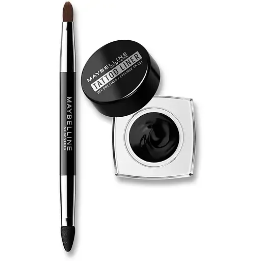 Стійка гелева підводка для повік Maybelline New York Tattoo Liner зі щіточкою чорна 3 г