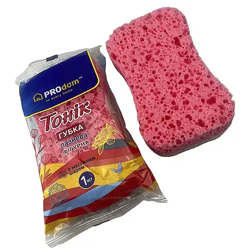 Губка лазнева Prodom Tonik фігурна з масажним шаром