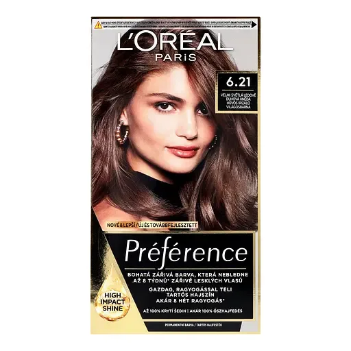 Стійка фарба для волосся L'Oreal Paris Preference 6.21 Zurich Cool Iridescent Very Light Brown 174 мл
