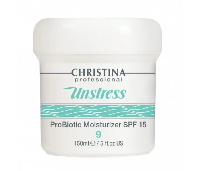 Крем для обличчя Christina Professional Unstress ProBiotic Moisturizer day Cream SPF 15 Анстресс Денний крем з пробіотичним дією SPF 15 150 мл