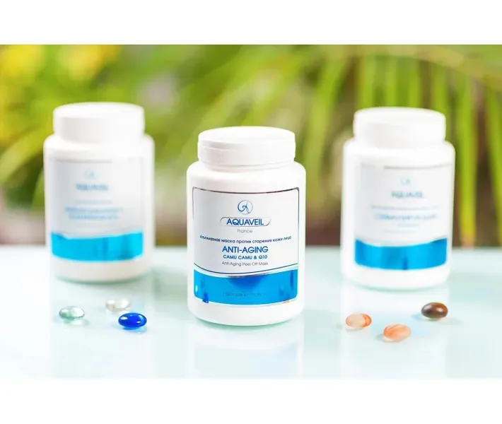 Альгінатна маска проти старіння шкіри обличчя ANTI-AGING Camu Camu Q10 Aquaveil