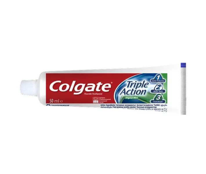 Colgate Потрійна дія Натуральна м'ята комплексна зубна паста, 100 мл (7891024128992)