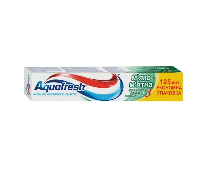 Зубна паста Aquafresh м'яко-м'ятна, 125 мл