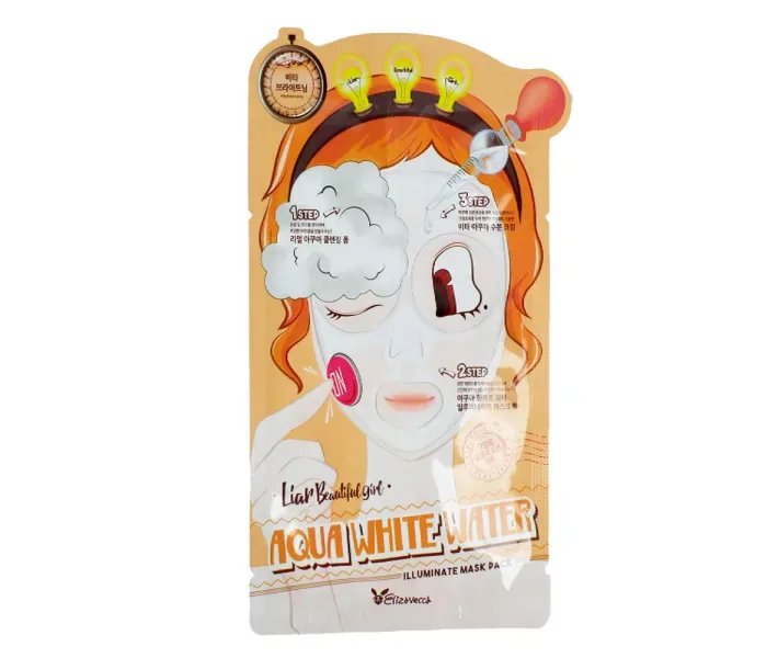 Набір для освітлення обличчя Elizavecca Agua White Water illuminate Mask Pack (0090929)