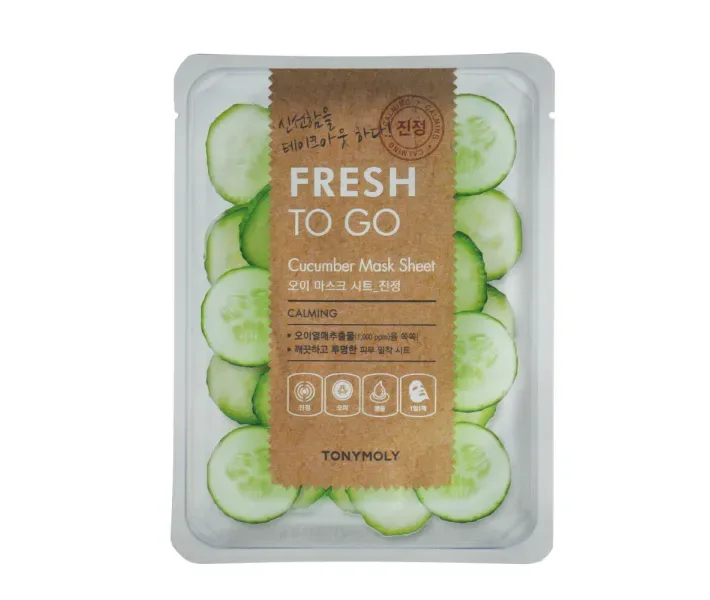 Маска тканинна для обличчя Tony Moly Fresh To Go Cucumber Огірок, 25 г