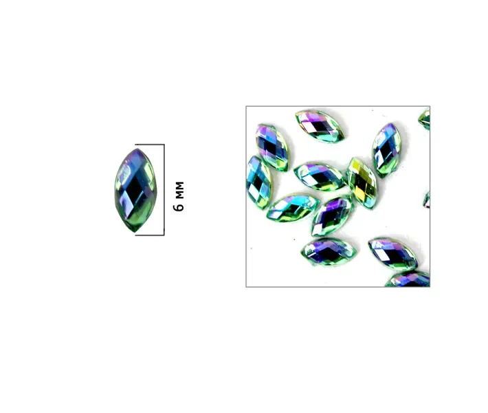 Стразы в баночке Marquise - Peridot AB (0074738)