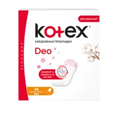 Прокладки Kotex щоденні Deo Normal Plus Liners №56