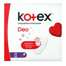 Прокладки Kotex Ежедневные Super Deo №52