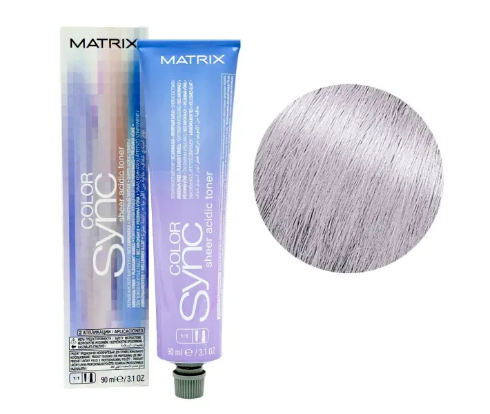 Тонер безамміачний для волосся Matrix Sync Sheer Violet - прозорий перламутровий, 90 мл (0084986)