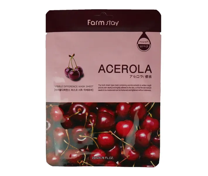 Тканинна маска Farmstay Visible Difference Mask Sheet, Acerola (0094966)