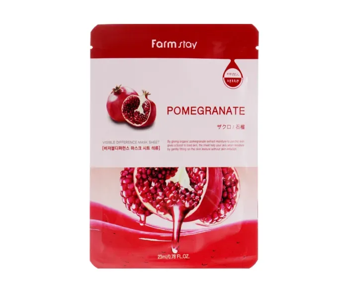 Тканинна маска Farmstay Visible Difference Mask Sheet, Pomegranate (0094967)