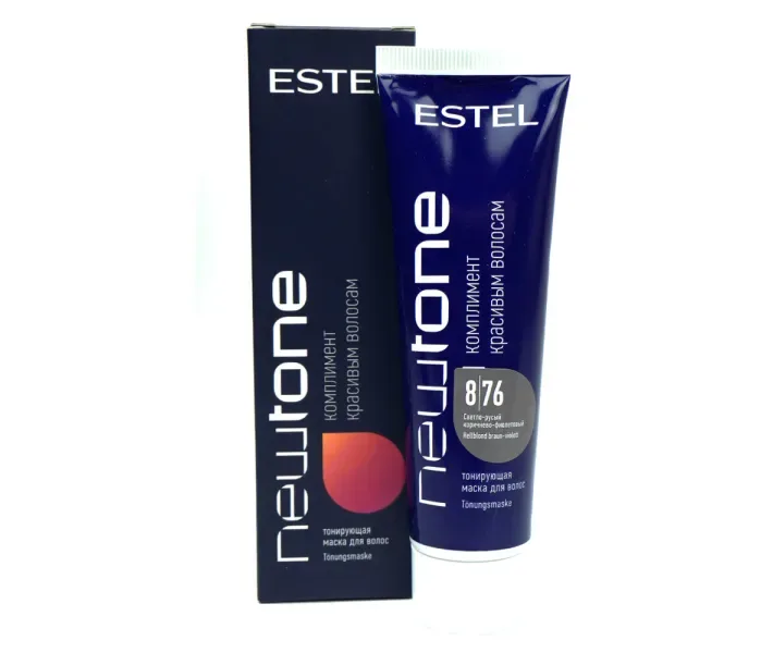 Тонуюча маска для волосся Estel Newtone 8/76 - світло-русявий коричнево-фіолетовий, 60 мл (0077540)