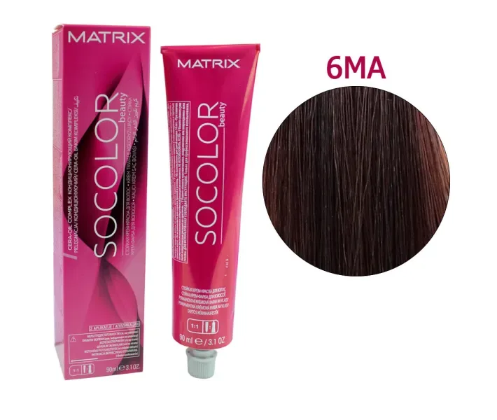 Стійка крем-фарба Matrix Socolor beauty 6MA Темний попелястий блондин мокко 90 мл