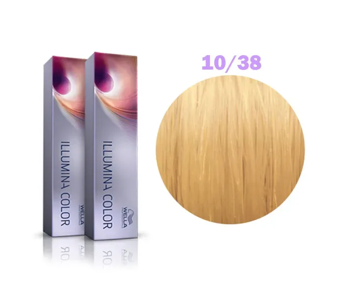 Фарба для волосся Wella Illumina № 10/38 (яскравий блонд золотисто-перловий) (0003606)