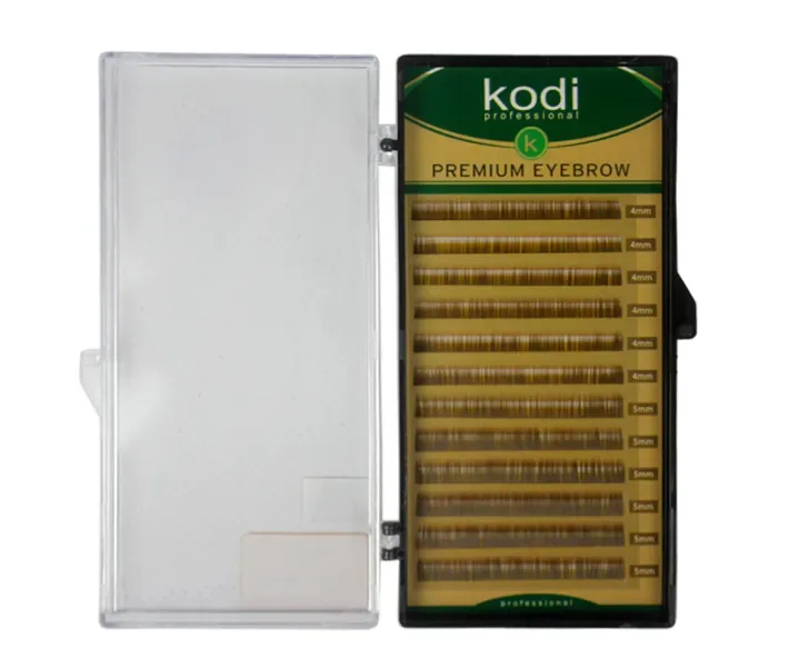 Брови Kodi прямий завиток - темно-коричневий, 0,06 12 рядів: 4-6, 5-6 (20027766) (0062937)