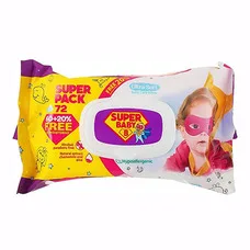 Серветки вологі Super Baby SuperPack ромашка та алое №72