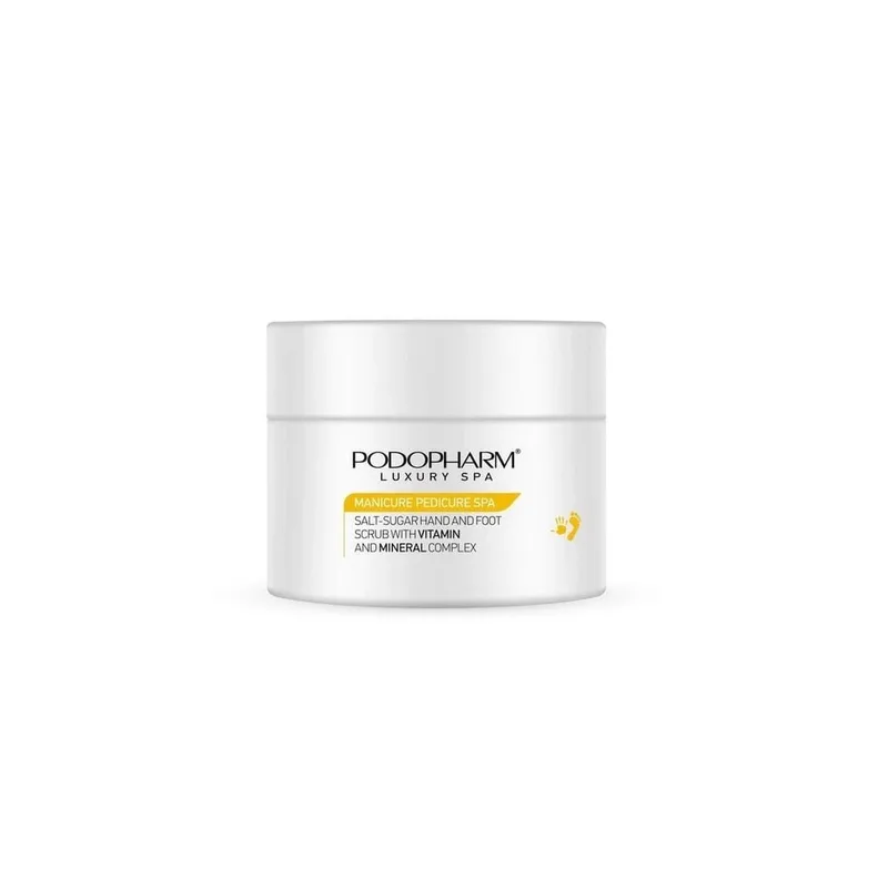 Podopharm Professional Manicure Pedicure Spa Salt-Sugar Scrub Vitamin and Mineral Complex Солево-цукровий пілінг для рук та ніг з комплексом вітамінів та мінералів