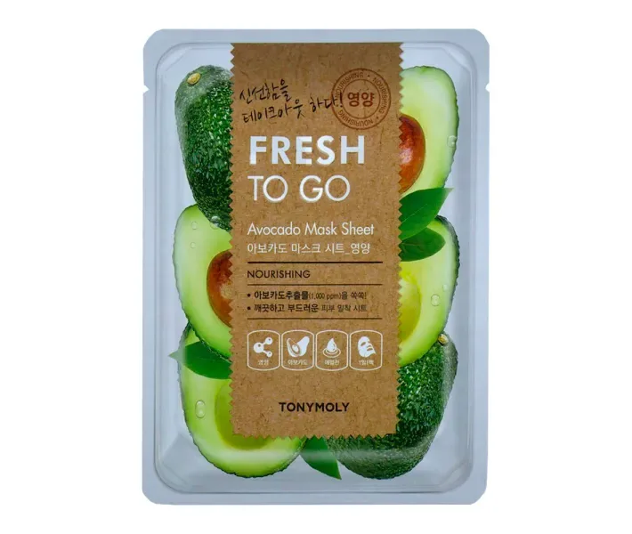 Маска тканинна для обличчя Tony Moly Fresh To Go Avocado, 25 г