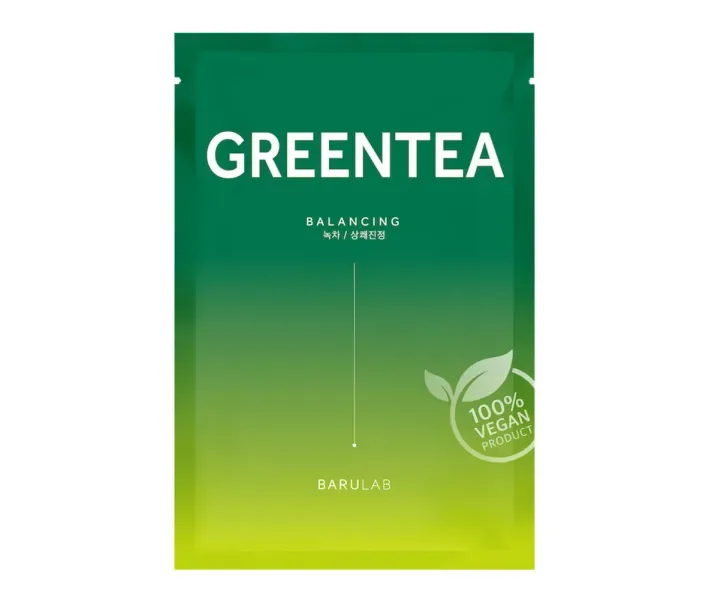 Маска Тканинна Відновлююча з зеленим чаєм - Clean Vegan Green Tea Mask, 23 мл (0095012)