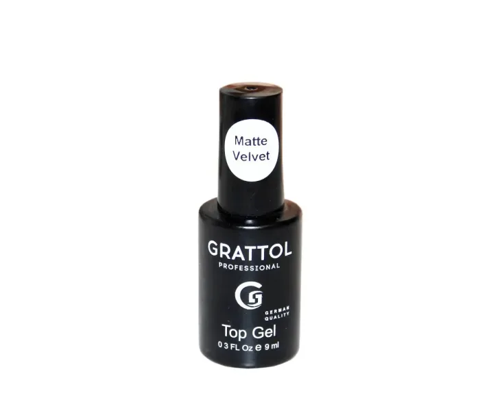 Верхнє покриття для гель-лаку Grattol Matte Top Velur матове, 9 мл (0092448)